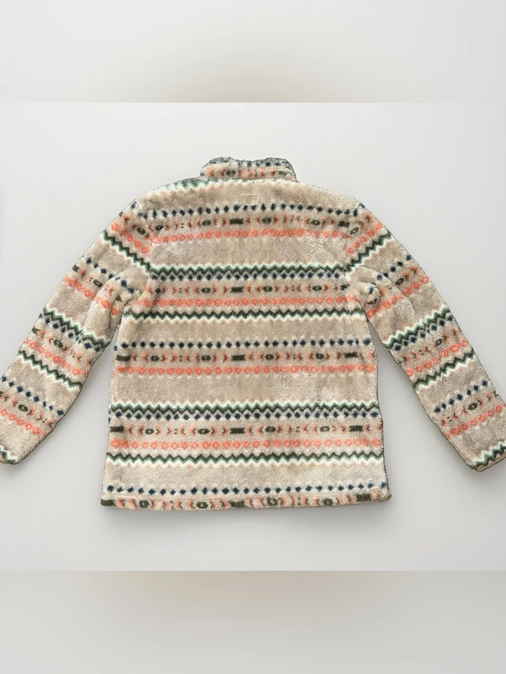 Hooey Soft Fleece Pullover Sweater Jacket 1/4 Zip Soft Aztec Tribal Print Wester